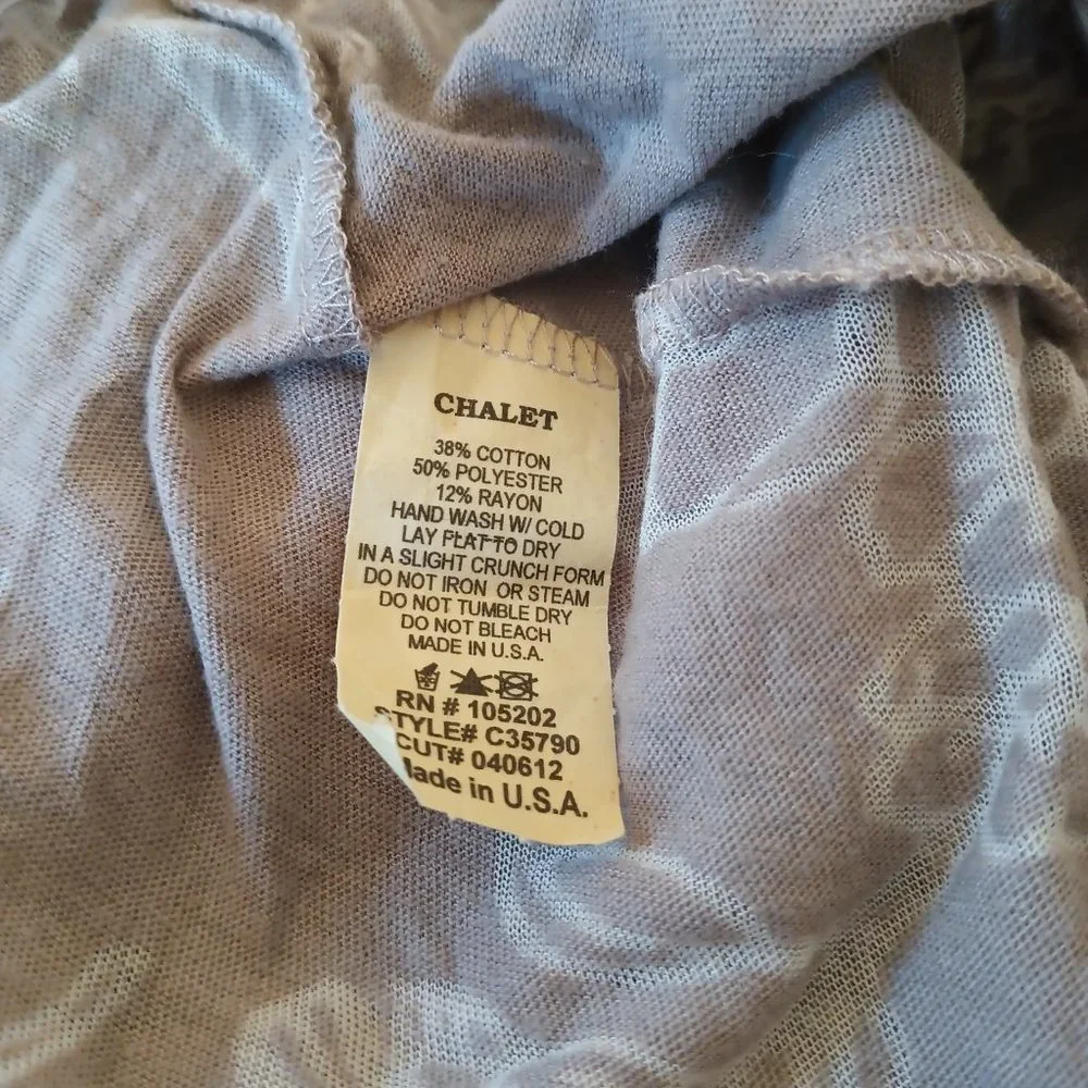 Chalet crinkled beige/cream floral open front cardigan cover size L_8
